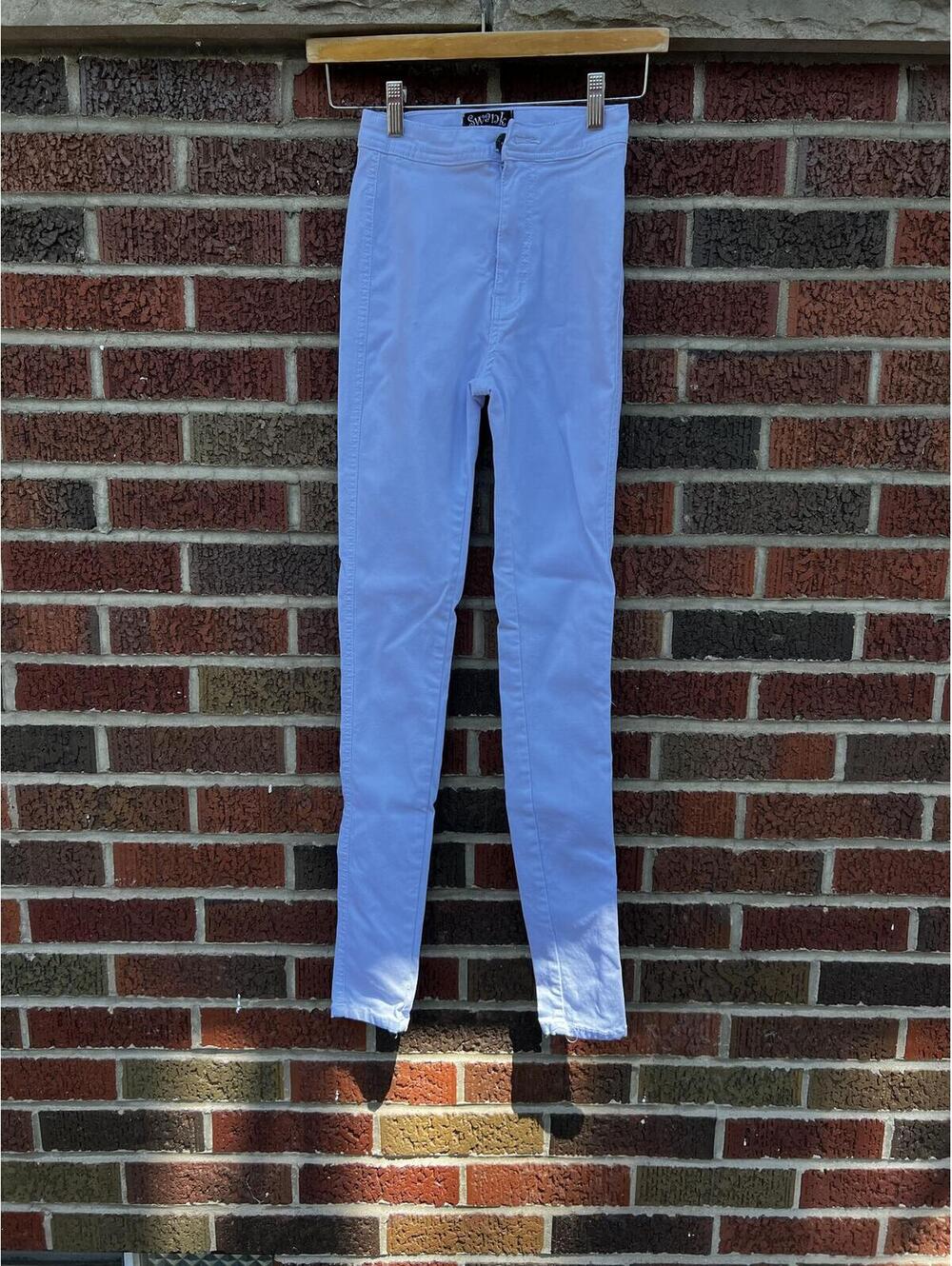 Swank White High Rise Skinny Jeans